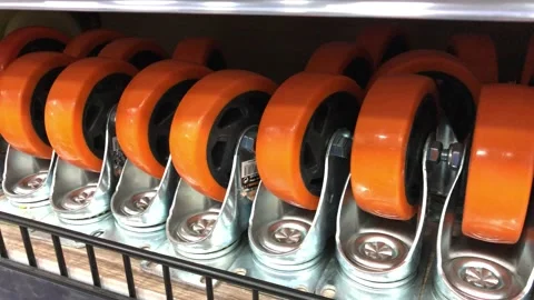Heavy duty roller or caster wheels on shelf 库存影片 230430178