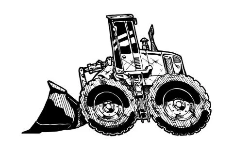 Heavy equipment loader Stock Illustration