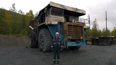 Mining equipment operator wearing unifor | Stock Video | Pond5