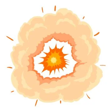 Heavy explosion icon, cartoon style イラスト素材