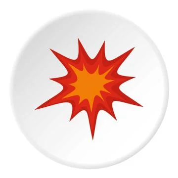 Heavy explosion icon circle Stock Illustration