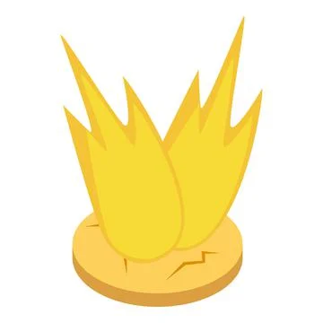 Heavy explosion icon isometric vector. Consequence of military action icon Stock Illustration