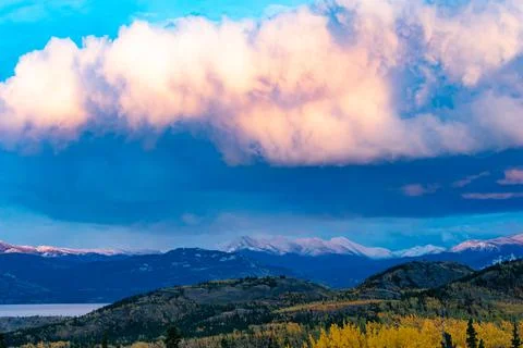 Heavy fall clouds just north Whitehorse YT Canada Stock Photos