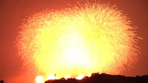 Heavy firework at Diwali night Video stock 218099299