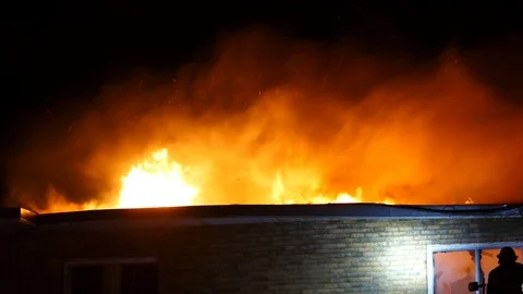 Heavy flames Stock Footage 105293380