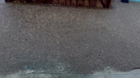 Heavy Floodwaters Cover Roads, Causing Severe Disruptions Stock Footage 312314984