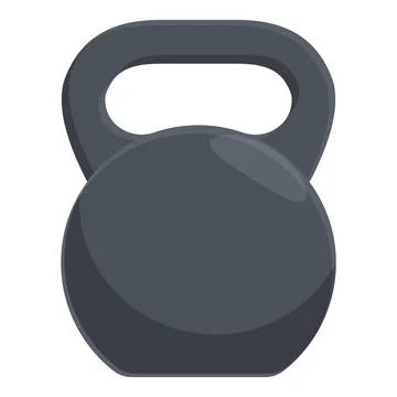 Heavy grey kettlebell for functional cross fitness training Stock Illustration