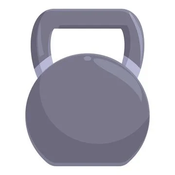 Heavy grey kettlebell for functional cross fitness training Stock Illustration