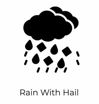 Heavy Hail Storm Stock Illustration