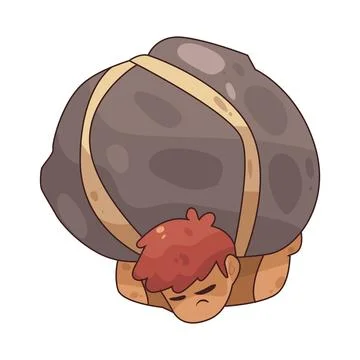 Heavy Head illustration Stock Illustration