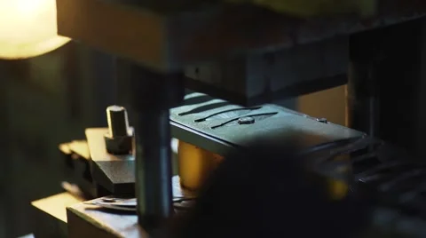 Heavy hydraulic press Stock Footage 61520164