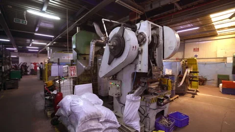Heavy industry and metal processing units Stockbeeldmateriaal 255903982