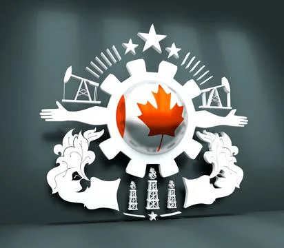 Heavy industry emblem Stock Illustration