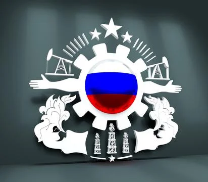 Heavy industry emblem Stock Illustration
