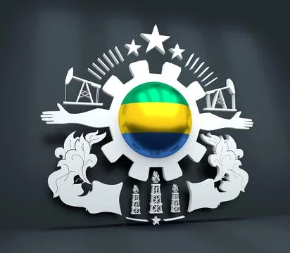 Heavy industry emblem Stock Illustration