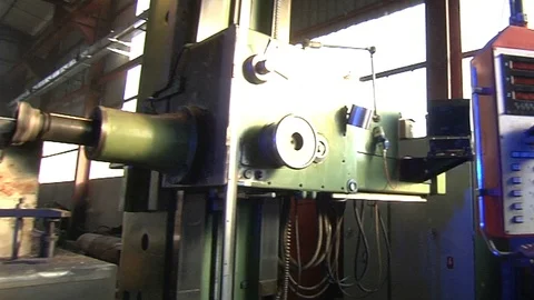 Heavy industry lathe Stock Footage 104080259