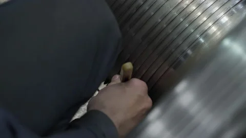 Heavy Industry Production Engineer Checking Manufactured Metal Turbine Detail Stock Footage 163266276