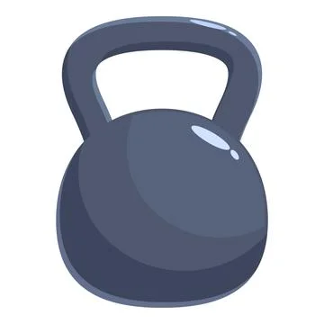 Heavy kettlebell sitting ready for weightlifting workout Stock Illustration