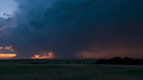 Heavy Lightning Stock Footage 219719443