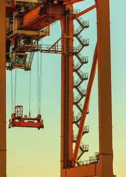 Heavy load dockside cranes Stock-Fotos