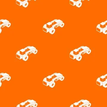 Heavy load truck pattern vector orange Stock Illustration