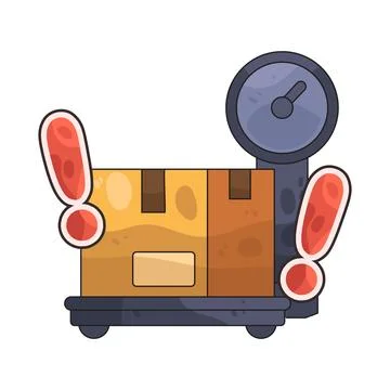 Heavy Load Warning illustration Illustration