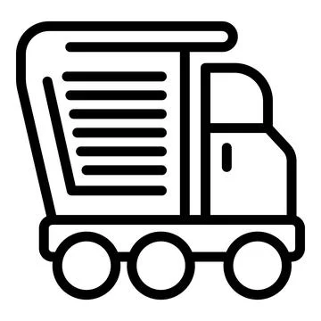 Heavy lorry icon outline vector. Cargo transport delivery Stock Illustration