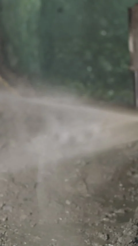 Heavy machine with coolant and robot drill operates in mine Stock Footage 309050145