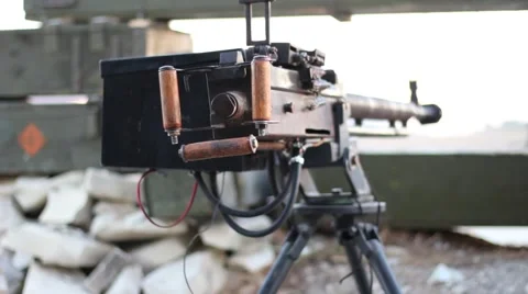 Heavy machine gun Vídeo Stock 67584066