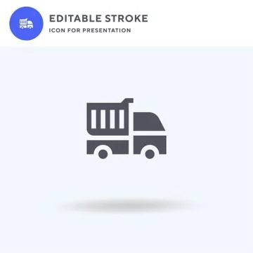 Heavy Machinery icon vector, filled flat sign, solid pictogram isolated on wh Stock Illustration