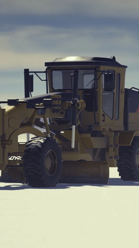 Heavy machinery operates on a construction site in bright daylight Stock Footage 336012634