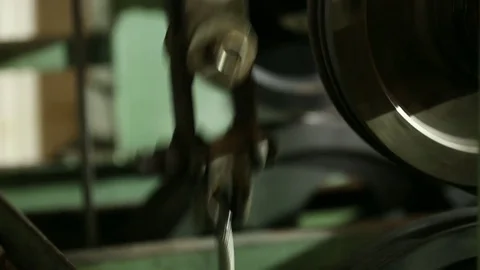 Heavy machinery pulleys Stock Footage 77052010