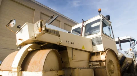Heavy Machinery - Road Roller Timelapse Zoomout 4K Video stock 56540855