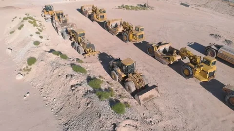 Heavy Machinery Top Down Road Work Construction Stock Footage 149165006