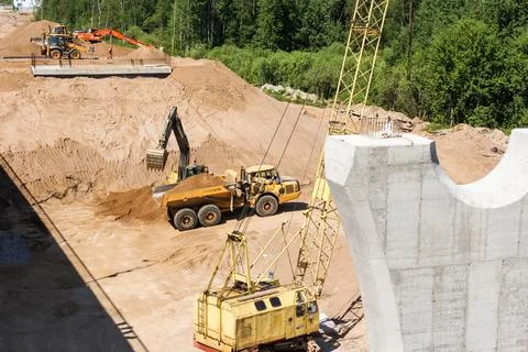 Heavy machinery work. Photos