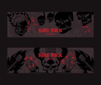 Heavy metal pattern vector rock music design musical festival event concert Illustrazione stock