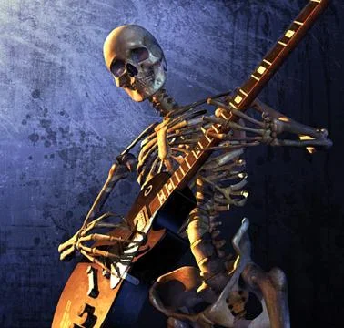 Heavy Metal Skeleton Stock Illustration