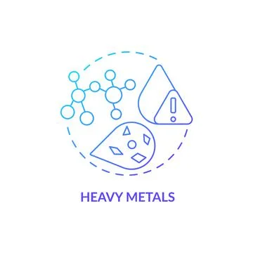 Heavy metals blue gradient concept icon イラスト素材