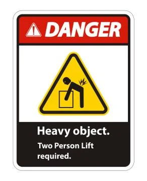 Heavy Object,Two Person Lift Required Sign Isolate On White Background イラスト素材