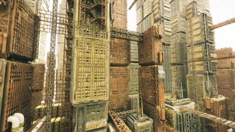 Heavy piping systems intersected by autonomous inspecting machines Stock Footage 340339913