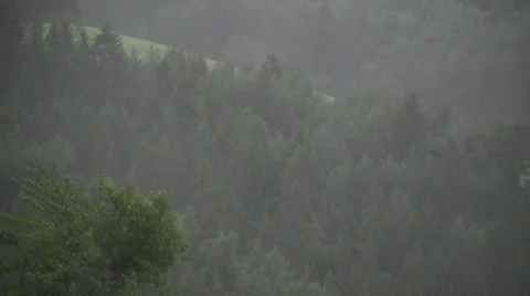 Heavy rain in the Alps Видео 31021436