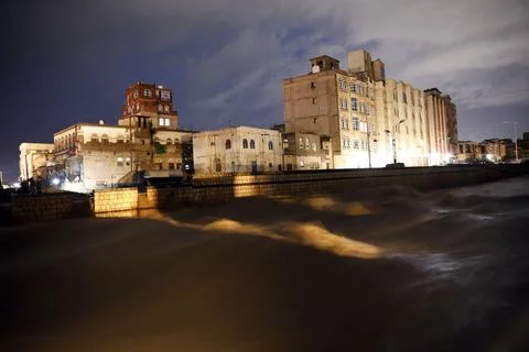 Heavy rain and flooding affect Yemen, Sanaa - 23 Jul 2022 Stock Photos