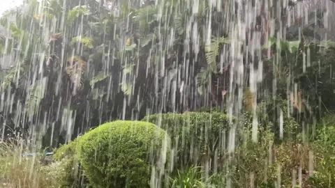Heavy rain and hail Stock Footage 270150952