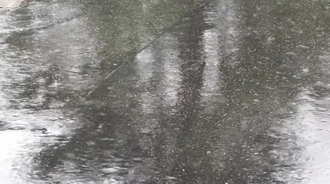 Heavy rain and reflection on the street. Stock Footage 36776183