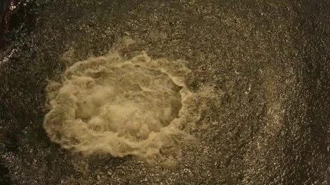 Heavy rain and Sewer Stock Footage 104788577