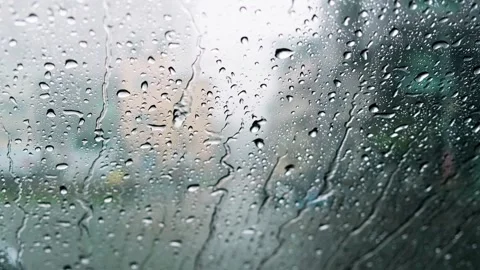 Heavy rain and strong wind hitting window, typhoon, Strom 4K Stock Footage 302459871