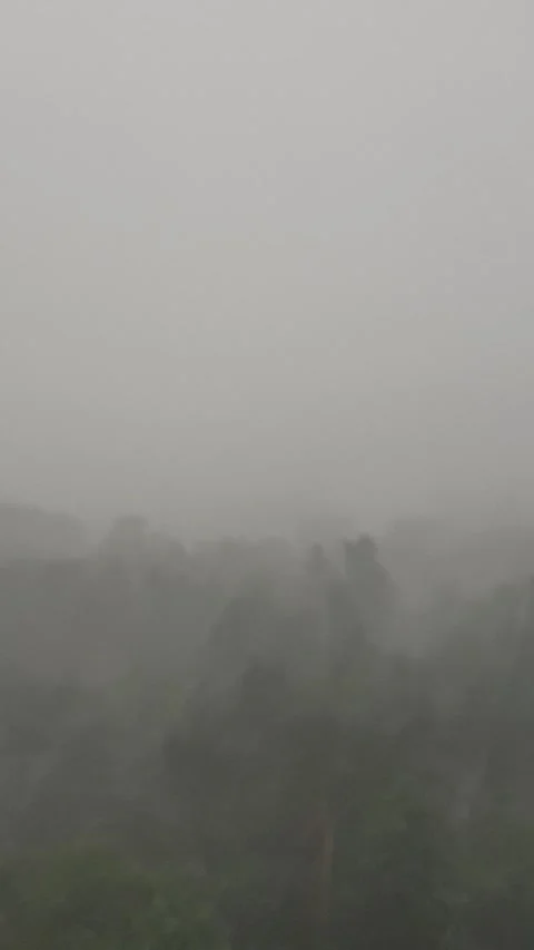 Heavy rain behind the window. Stock Footage 329228077