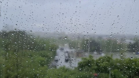 Heavy rain in city. Stock Footage 130330211