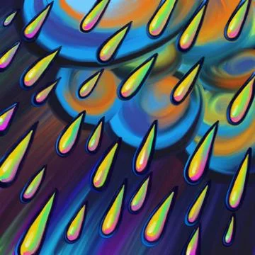 Heavy Rain Cloud Painting Stock-Illustration