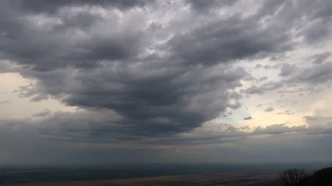 Heavy rain clouds after a storm - TIME LAPSE Stock Footage 125444975